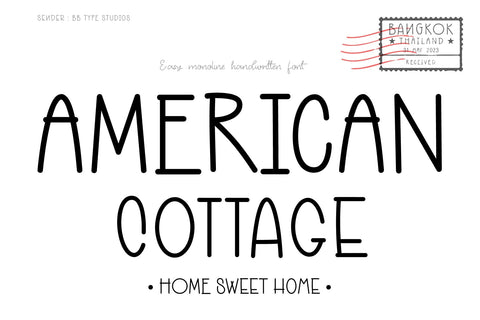 American Cottage Font Font BB Digital Arts 
