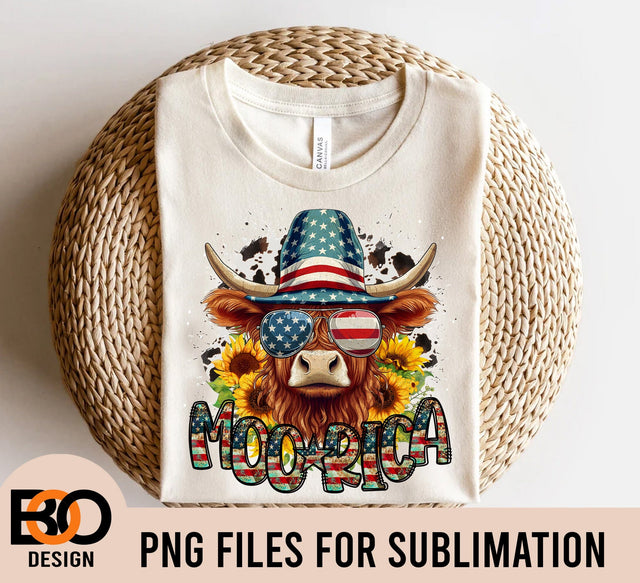 American Cow,Western 4th Of July Cow Background Png, Cow Sublimation Design, American Flag Background Png,Sunflower Cow Png,Digital Download Sublimation BOO-design 