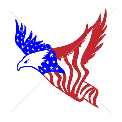 American Eagle Flag USA 4th of July SVG Chameleon Cuttables 