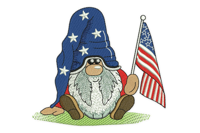 American Embroidery Designs, 4th July Gnome Embroidery Designs Embroidery/Applique DESIGNS NextEmbroidery 