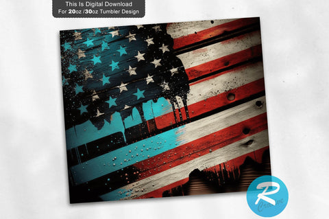 American Fag Wood Glitter 20 oz / 30 oz Tumbler PNG Sublimation Regulrcrative 