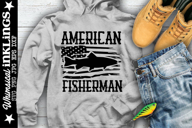 American Fisherman SVG SVG Whimsical Inklings 