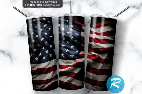 American Flag 20 oz / 30 oz Tumbler PNG Sublimation Regulrcrative 