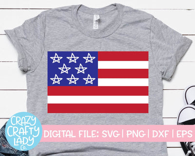 American Flag | 4th of July SVG Cut File SVG Crazy Crafty Lady Co. 