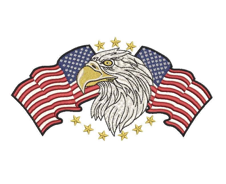 American flag and eagle embroidery designs, Independence Day 4th July ,holiday embroidery designs, 3 sizes, Instant download Embroidery/Applique DESIGNS ArtEMByNatalia 
