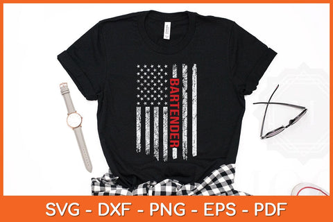 American Flag Bartender Father's Day Svg Cutting File SVG Helal 