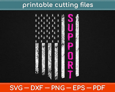 American Flag Breast Cancer Awareness Svg Design SVG artprintfile 