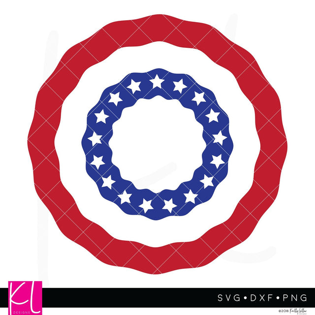 American Flag Bunting Monogram SVG Kelly Lollar Designs 