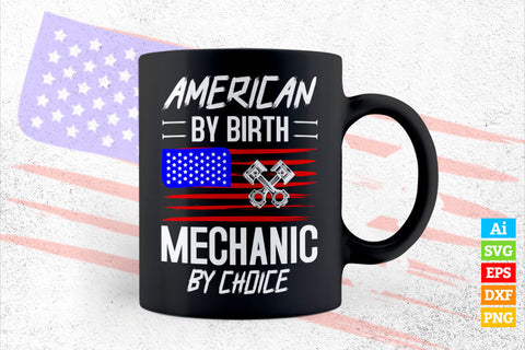 American Flag By Birth Mechanic Svg Cricut Files SVG DesignDestine 