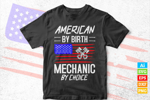 American Flag By Birth Mechanic Svg Cricut Files SVG DesignDestine 