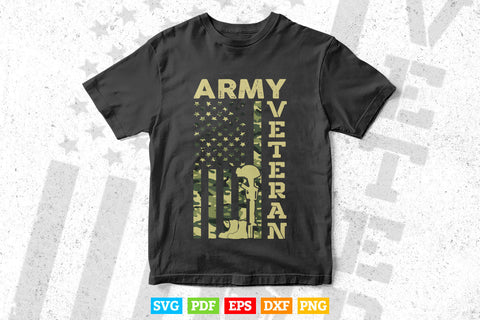 American Flag Camo Proud Us Army Veteran 4th Of July Svg Cut Files SVG DesignDestine 