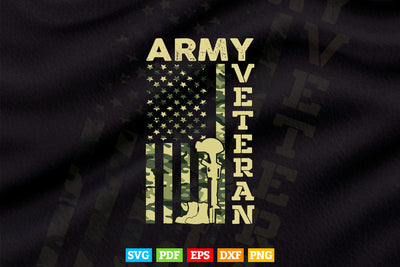 American Flag Camo Proud Us Army Veteran 4th Of July Svg Cut Files SVG DesignDestine 