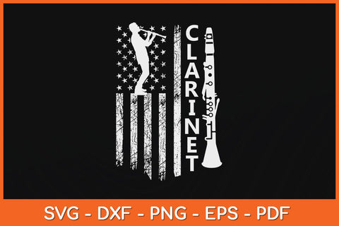 American Flag Clarinet Svg Cutting File SVG artprintfile 