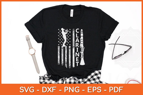 American Flag Clarinet Svg Cutting File SVG artprintfile 