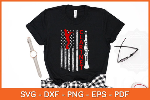 American Flag Clarinet Svg Cutting File SVG artprintfile 