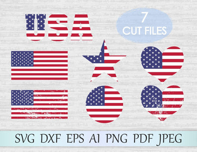 American flag cut files SVG MagicArtLab 