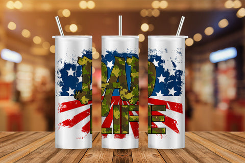 American Flag Dad Life Camouflage Leopard Army Dad 4th of July Fathers Day T shirt Tumbler Design Sublimation Design Png Sublimation DesignDestine 