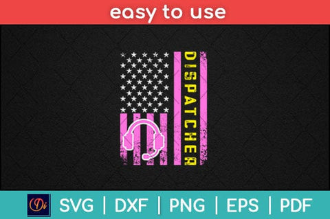 American Flag Dispatcher 911 Emergency Svg Design SVG artprintfile 