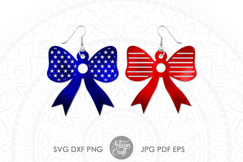 American flag earrings SVG, USA Flag SVG Artisan Craft SVG 
