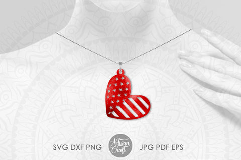 American flag earrings SVG, USA Flag SVG Artisan Craft SVG 