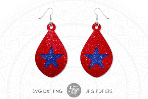 American flag earrings SVG, USA Flag SVG Artisan Craft SVG 