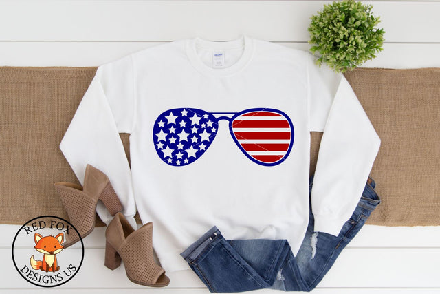 American Flag Glasses SVG | 4th of July SVG |SVG PNG DXF SVG RedFoxDesignsUS 