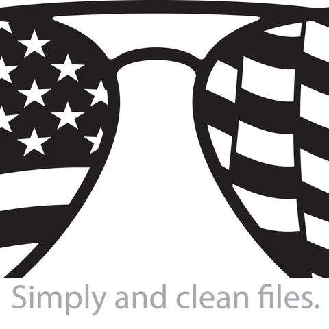 American Flag Glasses SVG TribaliumArtSF 