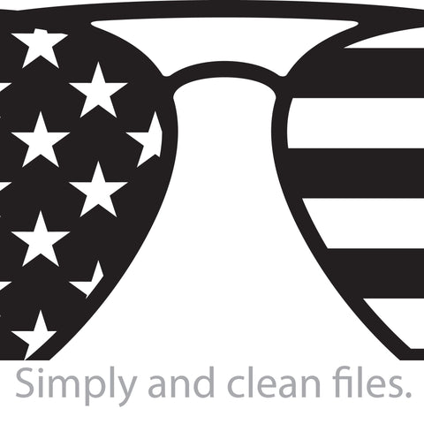 American Flag Glasses SVG TribaliumArtSF 