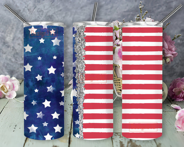 American Flag Glitter Full Tumbler Wrap, Patriotic Design Tumbler Png, Red White Blue Tumbler Png, 4th of july Png Sublimation, American Flag Sublimation Design, Digital Download Sublimation DesignSVG 