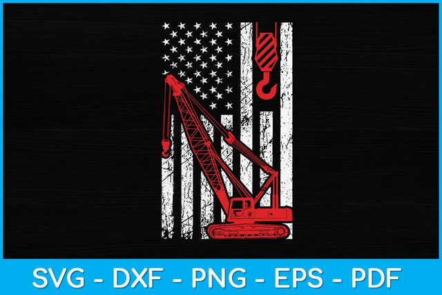 American Flag Heavy Equipment Operator Svg Design SVG artprintfile 