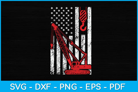 American Flag Heavy Equipment Operator Svg Design SVG artprintfile 