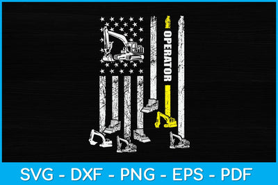 American Flag Heavy Equipment Operator Svg Design SVG artprintfile 