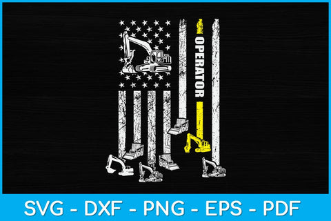 American Flag Heavy Equipment Operator Svg Design SVG artprintfile 