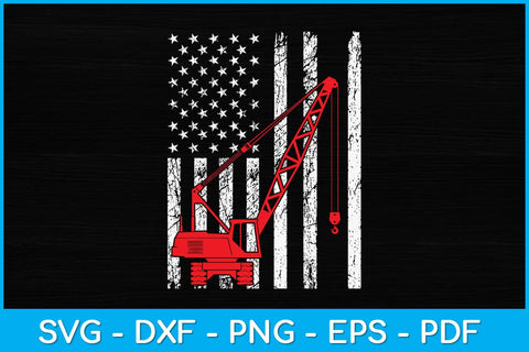 American Flag Heavy Equipment Operator Svg Design SVG artprintfile 