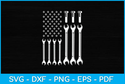 American Flag Mechanic Patriotic Wrench Repairman Svg Design SVG artprintfile 