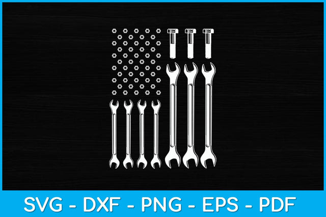 American Flag Mechanic Patriotic Wrench Repairman Svg Design SVG artprintfile 