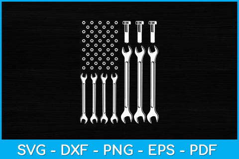 American Flag Mechanic Patriotic Wrench Repairman Svg Design SVG artprintfile 