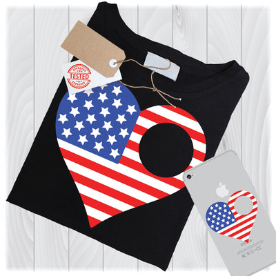 American Flag Monogram SVG Files USA Cricut Heart Designs - American Flag Cut File - American Flag Svg Cut File - American Monogram SVG SVG My Sew Cute Boutique 