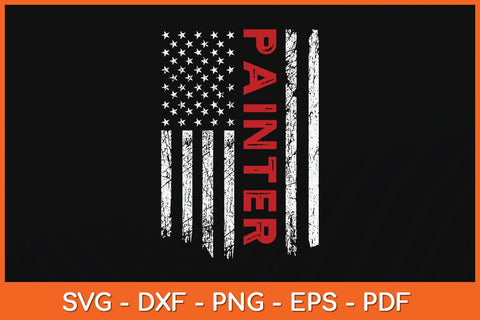 American Flag Painter Fathers Day Svg Cutting File SVG artprintfile 