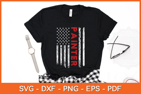 American Flag Painter Fathers Day Svg Cutting File SVG artprintfile 