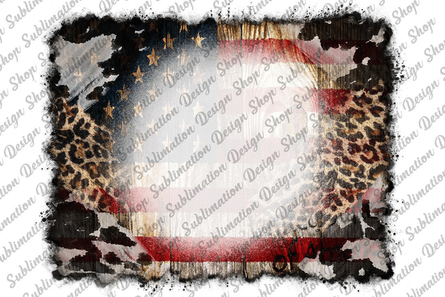American Flag Png, Bleach Effect Background Png, American Flag Background Png, Leopard American Flag Png, Cowhide Png, Usa, Digital Download Sublimation SublimationDesignShop 