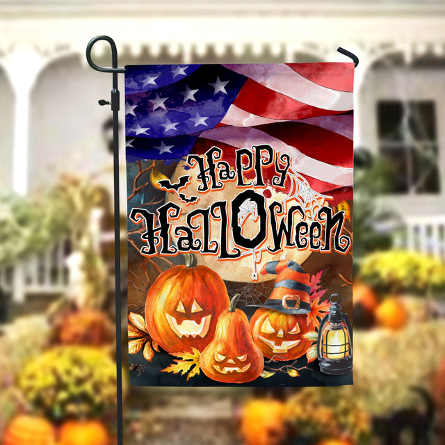 American Flag Pumpkin Garden Flag - 12x18 Garden Flag Sublimation Design Download PNG File Instant Download Sublimation CaldwellArt 