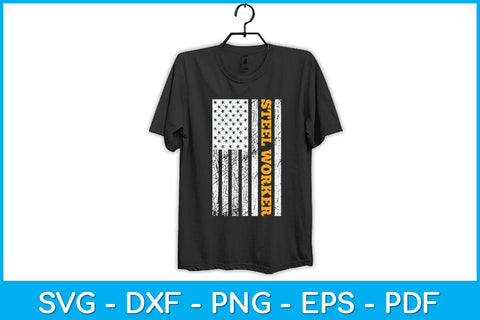 American Flag Steel Worker Svg Design SVG artprintfile 