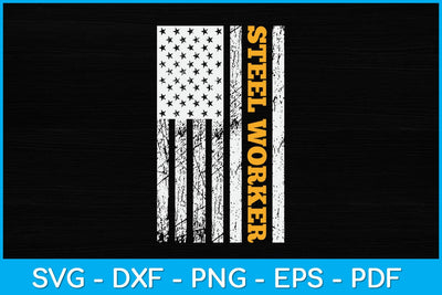 American Flag Steel Worker Svg Design SVG artprintfile 
