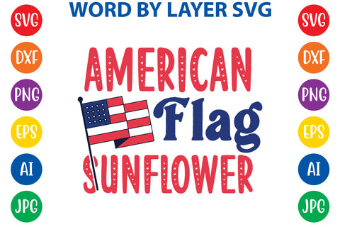 American Flag Sunflower, 4th Of July SVG Cut File SVG Rafiqul20606 