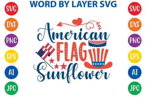 American Flag Sunflower, 4th Of July SVG Design SVG Rafiqul20606 