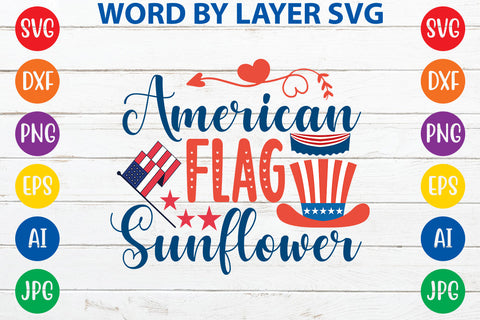American Flag Sunflower, 4th Of July SVG Design SVG Rafiqul20606 