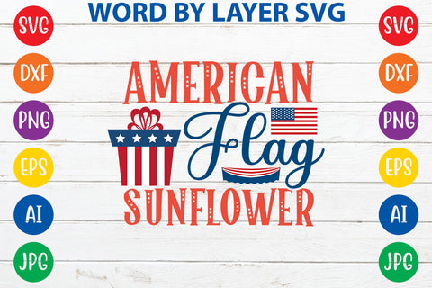 American Flag Sunflower, 4th Of July SVG Design SVG Rafiqul20606 
