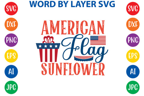 American Flag Sunflower, 4th Of July SVG Design SVG Rafiqul20606 