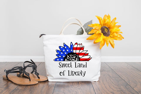 American Flag Sunflower SVG | Patriotic Sayings SVG B Renee Design 
